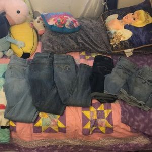 3 pairs of pants and 3 pairs of shorts